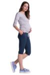 Be MaaMaa Pantaloni moderni de maternitate 3/4 cu buzunare - bleumarin