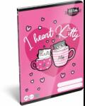 Lizzy Card Heart Kitty A5 21-32 lapos 4. osztályos Vonalas füzet (20849)