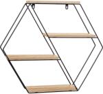 STILISTA Raft hexagonal de perete, lemn deschis 51x58x11 cm (40070323) Raft