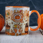Deconline Customs Őszi mintás bögre "pumpkin spice coffe" Narancssárga (DO126158-ORANGE-MUG)