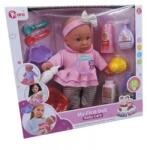 Man Yuk Toys Păpușă jucărie interactivă în pantaloni cu dungi cu accesorii - 35 cm Papusa