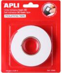 APLI Rolă adezivă, 3D, cu două fețe, burete, APLI, 19 mm x 2, 28 m, alb 13986 (13986)