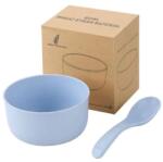 TOO KT-111-BL set castron/ lingură din plastic albastru cu paie de grâu, 11, 3x6 cm (KT-111-BL) Tacam