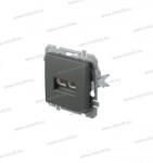 TEM dupla adatátviteli aljzat CAT6S KS 2x RJ45 antracit 17002 KQ41ATXO
