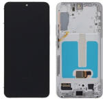 Samsung Galaxy S906B S22 plus + 5G EU Verzió előlap keret, lcd kijelző és érintőpanel, ezüst (Same Size OLED)