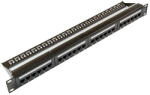  UTP Cat6 patchpanel, 24 portos, 1U (racklpp_cat6_24p_UTP)
