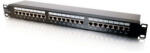  24 portos CAT5e patchpanel, árnyékolt (racklpp130)