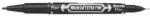 Zebra Alkoholos marker, 0, 5/1, 0 mm, kétvégű, ZEBRA "Mckie Extra Fine", fekete (TZ50351) - tonerprint