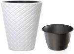 Prosperplast Ghiveci MATUBA + insert alb 30cm