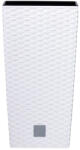 Prosperplast Ghiveci RATO SQUARE + depozit alb 40, 0 cm