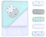 Mother's Choice Set cadou bebelusi prosop cu gluga si 5 mini prosopele - zebra (IT3480)
