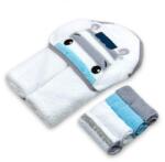 Mother's Choice Set cadou bebelusi cu 4 mini prosopele si prosop cu gluga din bumbac - zebra (IT3503)