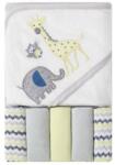 Mother's Choice Set cadou bebelusi cu 5 mini prosopele si prosop de baie cu gluga - model animalute (IT3988)