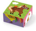 Viga Toys Puzzle cuburi de lemn pentru cei mai mici Viga Farma