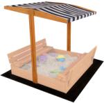 Baby Mix Copertină pentru nisipieră din lemn Baby Mix 120x120 cm alb-albastră