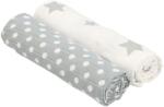 NEW BABY Prosop de bumbac tetra New Baby Softy 90 x 110 cm 2 buc gri-alb Prosop