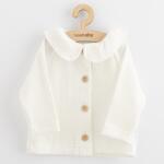 NEW BABY Geaca pentru bebeluşi cu nasturi New Baby Luxury clothing Laura albă, mărime 80 (9-12l)