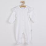 NEW BABY Salopetă de bumbac pentru bebeluşi New Baby Practical alb, fată, mărime 86 (12-18lr)