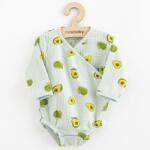 NEW BABY Body pentru bebeluşi din muşelină cu închidere laterală New Baby Avocado, mărime 80 (9-12l)