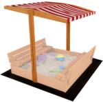 Baby Mix Copertină pentru nisipiera din lemn pentru copii Baby Mix 120x120 cm roșu-alb