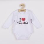 New Baby Body cu imprimare New Baby I Love Mum and Dad, mărime 56 (0-3luni)