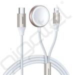 JOYROOM töltőkábel 2in1 (Type-C - lightning/Apple Watch töltő, wireless, 30W, PD gyorstöltő, 150cm) FEHÉR