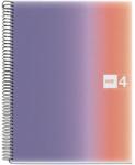 Miquelrius Aurora Provence A4 4x30 lapos PP kockás spirálfüzet (A15294A987)