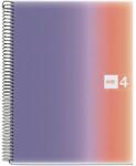 Miquelrius Aurora Provence A4 4x30 lapos PP vonalas spirálfüzet (A15294A981)