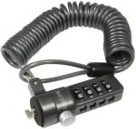 LogiLink CABLU securitate LOGILINK pt. notebook, slot standard, cifru cu patru discuri, 1.8m, cablu otel, spiralat, "NBS004 (NBS004)
