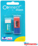 Connect Radír 2 db/blister piros/kék C-36BR fehér szögletes C-36W (55996)