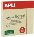 APLI Bloc de notițe autocolante, "Z", 75x75 mm, 100 de foi, APLI "Classic", galben 12078 (12078)
