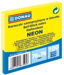 DONAU Bloc de notițe DONAU 76x76 mm 100 coli galben neon U7586011-11 (U7586011-11)