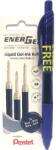Pentel EnerGel BL107-CX stilou albastru + 3 buc/pachet stilou roller ball cu gel albastru pachet promoțional (LR7-3C-PROMO)