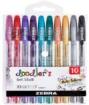 Zebra Doodlerz Glitter 10pcs set de pixuri cu gel 2619 (2619)
