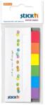 STICK N Marker de pagină autoadeziv STICKN hârtie 45x15mm mix curcubeu 7x30 coli 21598 (21598)