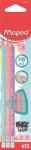 Maped Creion grafit cu radieră, HB, triunghiular, MAPED "BlackPeps Pastel", culori pastelate mixte 851730 (851730)