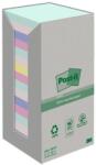 3M POSTIT Carnețel autocolant, 76x76 mm, 16x100 coli, ecologic, 3M POSTIT "Nature", culori pastelate mixte 7100259226 (7100259226)