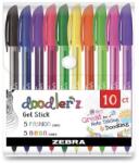 Zebra Doodlerz Fashion&Neon Set de 10 pixuri cu gel 2618 (2618)