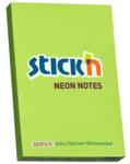 STICK N Bloc de notițe autocolante STICKN 76x51mm verde neon 100 foi 21163 (21163)