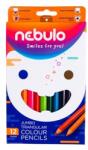 Nebulo Set de creioane colorate, triunghiulare, jumbo, NEBULO, 12 culori diferite (JSZC-TR-12)