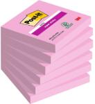 POST-IT Super Sticky 654 76x76mm 90 de coli roz, bloc de notițe autocolante 7100259225 (7100259225)