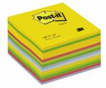 POST-IT 76x76mm 450-sheet ultra autoadeziv cuburi de zaruri în culorile curcubeului 7100172383 (7100172383)