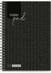 STREET Caiet cu spirală STREET Pad A/5 pătrat 100 coli negru 67136 (67136)