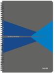 Leitz Caiet cu spirală, A4, cu linii, 90 de foi, copertă PP, LEITZ "Office", gri-albastru 44960035 (44961035)