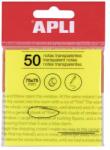 APLI Blocul adeziv, transparent, rezistent la apă, 75x75 mm, 50 de coli, APLI, galben 19569 (19569)