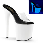 Pleaser USA Pleaser Flamingo-801UV Clr/Neon Wht 42