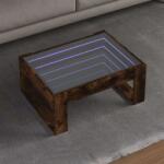 vidaXL LED Dohányzóasztal - Tükör Asztallap - 70x53x30 cm (847634)
