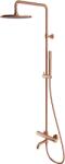 Omnires Y kád és zuhany szett fal termosztáttal trópusi zuhany opcióval réz Y1234CPB (Y1234CPB)