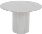 TEMPO KONDELA Étkezőasztal, fehér márvány/MDF, átmérő 120 cm, MAHIR TYP 1 - kondela