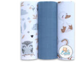 Ega Kids Muslin pelenka (3 db) - kék bagoly